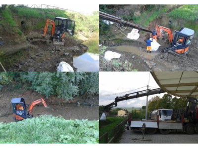 Operazioni di scavo nel Rio